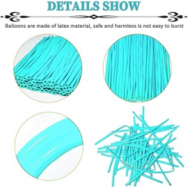 ZBYDNG Teal Long Balloons Premium 260 Twisting Balloons Animals Magic for Birthday Kids Wedding Party Supply 100pcs