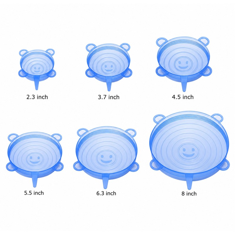 Silicone Stretch Lids for Food Storage – Reusable Elastic Covers