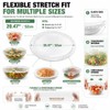 100PCS Disposable Elastic Stretch Food Covers, Reusable Plastic Bowl Covers