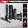 AMM 123Pcs Impact Socket Set，1/4”3/8”Drive Deep&Shallow Socket Wrench Set，6 Point