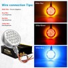 Partsam - 2 luces LED redondas de doble cara y