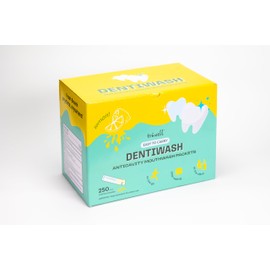 Dentiwash Mouthwash Alcohol Free, Surfactant Free, Preservative Free, Artificial Dye Free, Prevents Cavities, Gingivitis, Bad Breath, Lemon 250 Sticks (0.37 Fl Oz (Pack of 250))