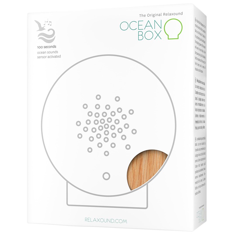 RELAXOUND Original Oceanbox Oak - Modern Nature Sounds Box -