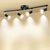 HURYEE Track Lighting Kit, 4 Head Foldable Ceiling Spot Light