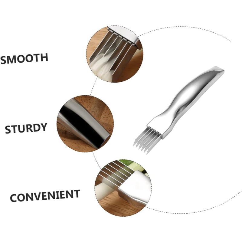ZPSHYD Stainless Steel Onion Cutter - Versatile Spring Onion Cutter