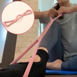 Homet 8-shaped band stretching exercise rubber 8-shaped tubing band pink 2ea
