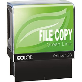 COLOP Green Line FILE COPY Stamp - Red Ink | 148513 | 37x13mm Eco-Friendly Office Word Stamp