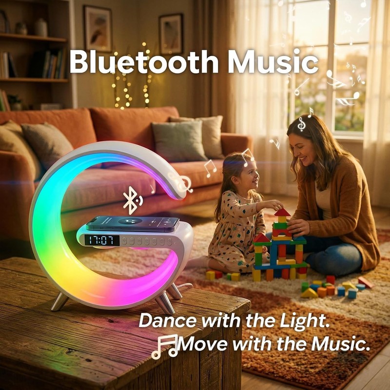 RGFF 5 in 1 LED Table Lamp with Wireless Charging