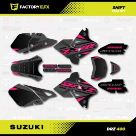 Factory EFX Gray & Pink Graphics Kit fits Suzuki DRZ400SM Drz400s drz400 Supermoto DRZ