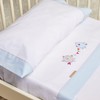 BURRITO BLANCO | Coralina Embroidered 911 Blue Flat Sheet for