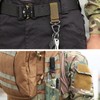 Azarxis Tactical Carabiner Ring Velcro Belt Molle Key Ring Buckle