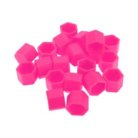 Partuto 20 Stk. Radmutter Bolzen Felgen Reifenmutter Schrauben Staubschutzkappe Abdeckung Mutter Schutz Silikon Leuchtendes Pink 2,2x19x20,2mm