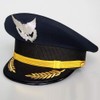 [cnstone] Pilot Hat, Hat, Eagle Badge, Embroidered, Costume Accessory, Kids,