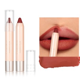 Melemando 8 Colors High Pigmented Smooth Matte Lip Liner Pencil, Waterproof Velvet Lipstick Pen, Professional Lip Liner for Girls and Women (06)