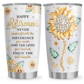 Retirement Gift for Woman 2025 Tumbler 20oz, Happy Retirement Party Decorations, Retired/Going Away/Leaving Gifts for Woman/Coworker/Friend/Teacher/Nurse