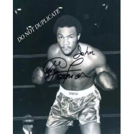 HEAVYWEIGHT  CHAMPION  GEORGE  FOREMAN  -  8 X 10  GLOSSY  SIGNED PHOTO  REPRINT