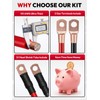 1/0 AWG 40FT Copper Clad Aluminum Battery Cable Kit (20FT