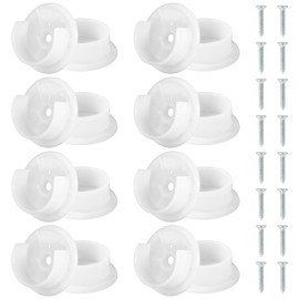 16 Clothes Rail Holders, Clothes Rail Holder, Solid Closet Pole Sockets, Plastic Wardrobe Tube Caps for Home, Clothing Store, Cupboard, 3.5 cm Rod Accessories