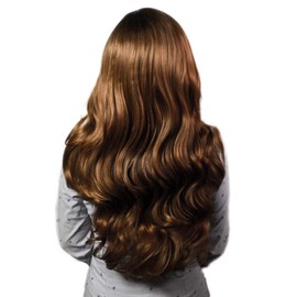 Hair2heart 190g Long Curly Synthetic Hair Women's Wig, Cognac-Hazelnut, 70 cm Length