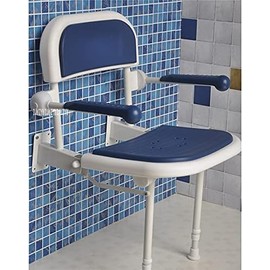 Wall Mounted Bath Stool de Aluminio con Ajuste de 6 Niveles – Plegable y Seguro