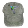 Eco Wear Magnificent Hummingbird Embroidered Cotton Cap Green