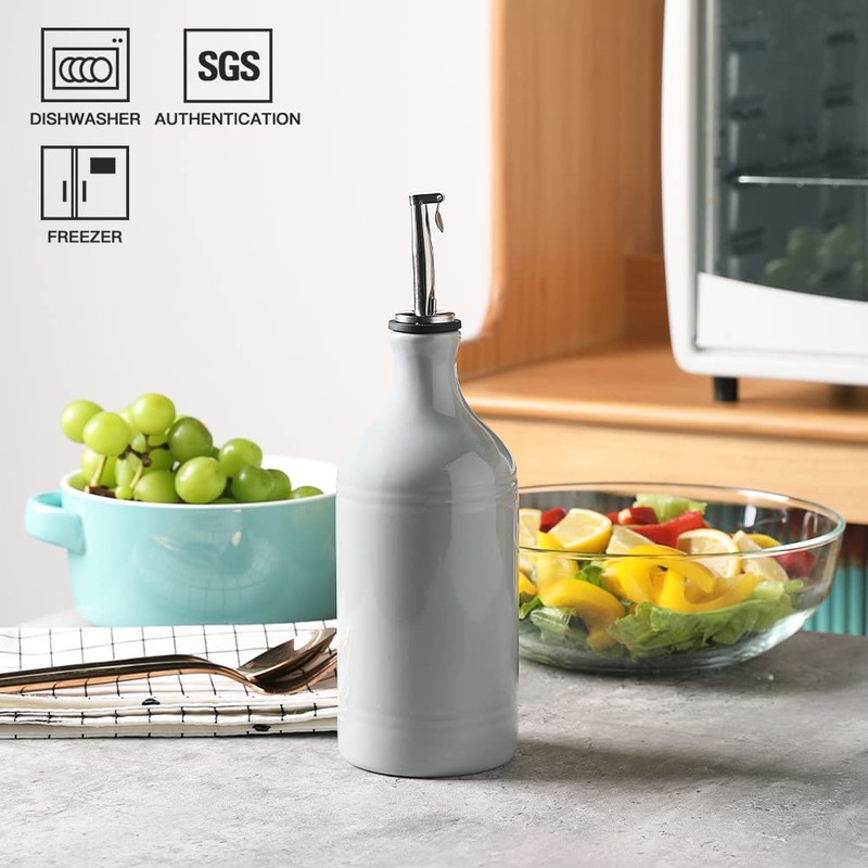 SWEEJAR Porzellan Olivenölspender Flasche, Blickdichte Ölmenge schützt Öl zur Reduzierung