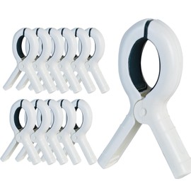 Fidqiog 12 Pcs Beach Towel Clips for Beach Chairs, Windproof Beach Chair Clips for Towels, Multifunctional Enlarge Clip for Drying Clothes Without Trace