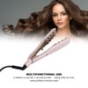 Flat Curling Iron 45W Pink Negative Ion Hair Crimper Waver