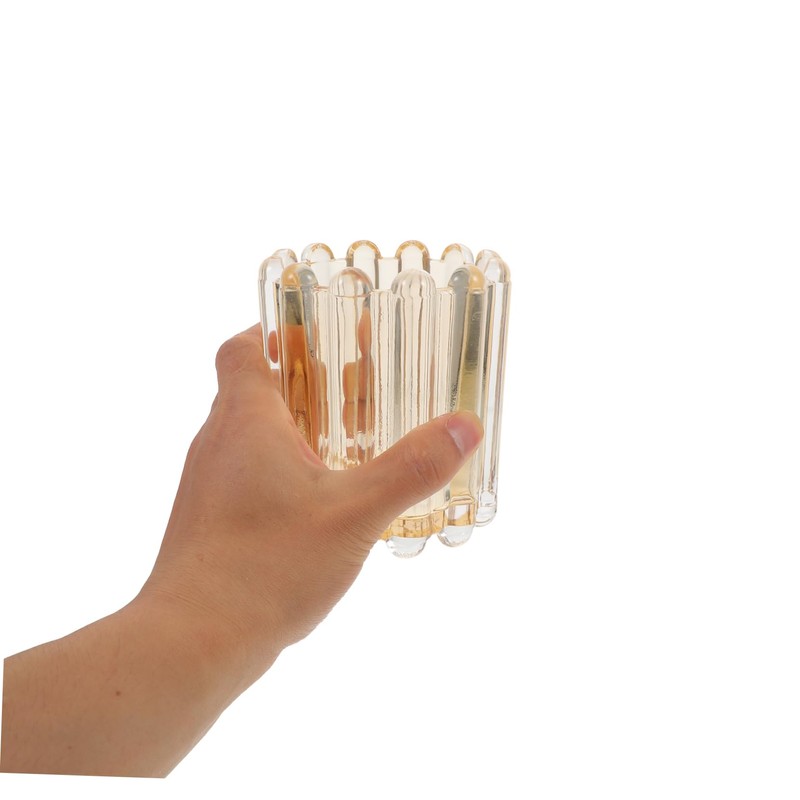 WOONEKY Thickened Glass Beauty Brush Storage Bucket Makeup Brush Holder