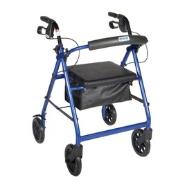 FGR728BLEA - Drive Medical 4-Wheel Rollator Blue, 7-1/2 Casters, Aluminum