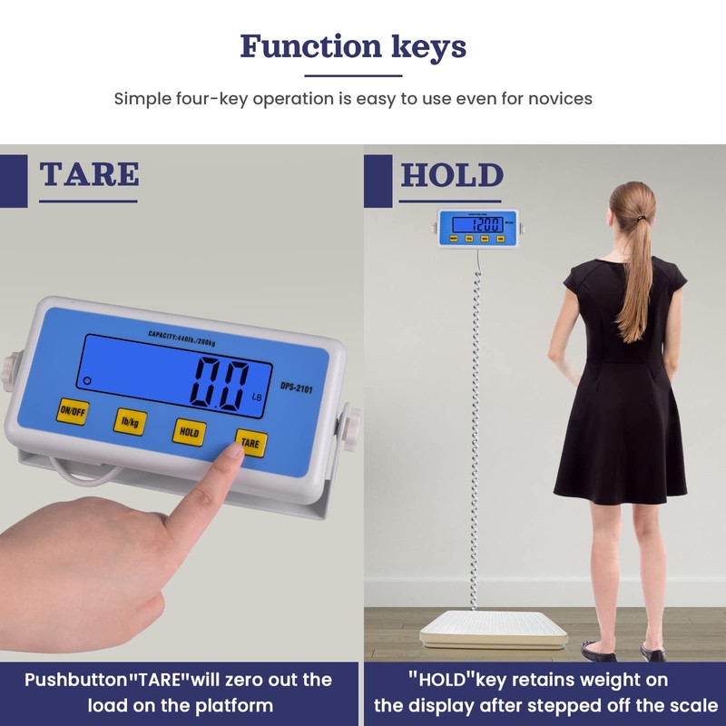 Tetuga Medical Scale - Heavy Duty 440 lb High Capacity