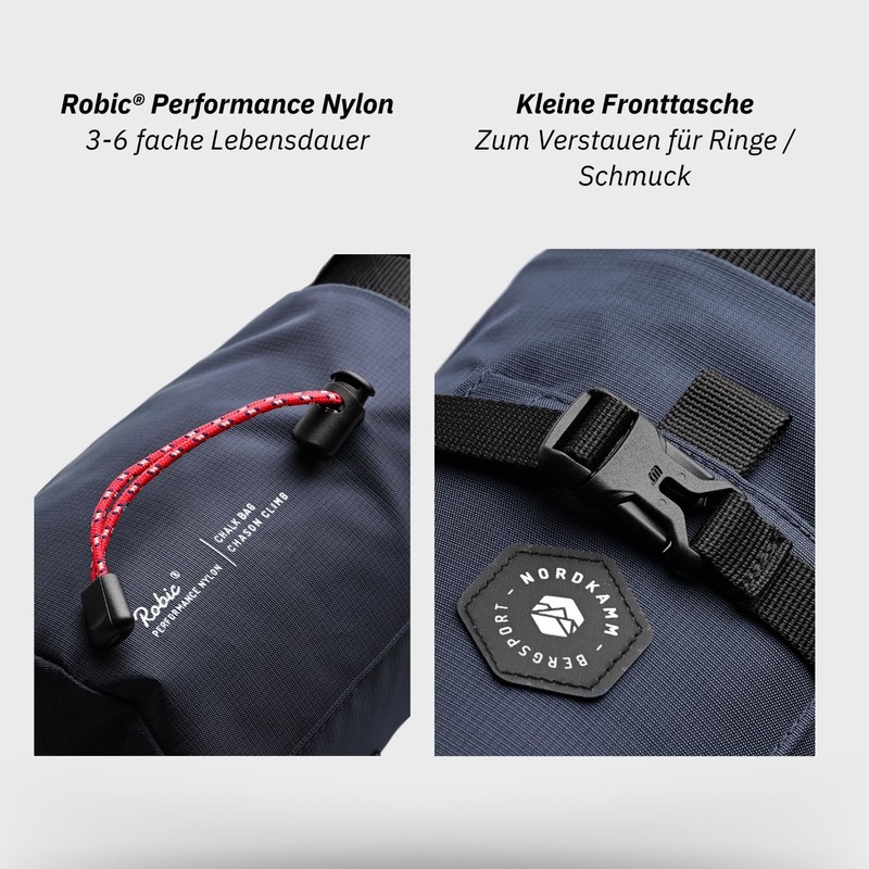 NORDKAMM Chalk Bag for Climbing and Bouldering, Chalk Bag Made
