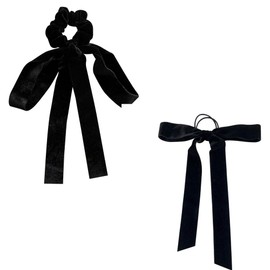 Black velvet hair ornament retro ribbon hair ornament string high elasticity hair ornament elastic hair string black fashion cute entrance ceremony graduation wedding
