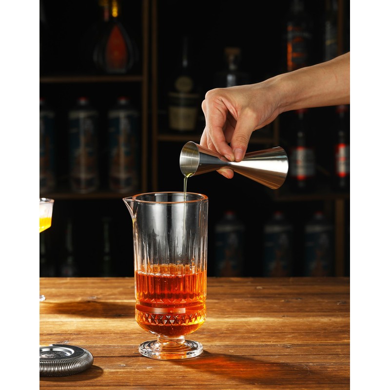 Cocktail Geek Double Cocktail Jigger Slim Style Measuring Jigger (Silver)