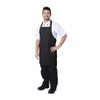 NISBETS Essentials Bib Aprons in Black Polycotton with Long Ties