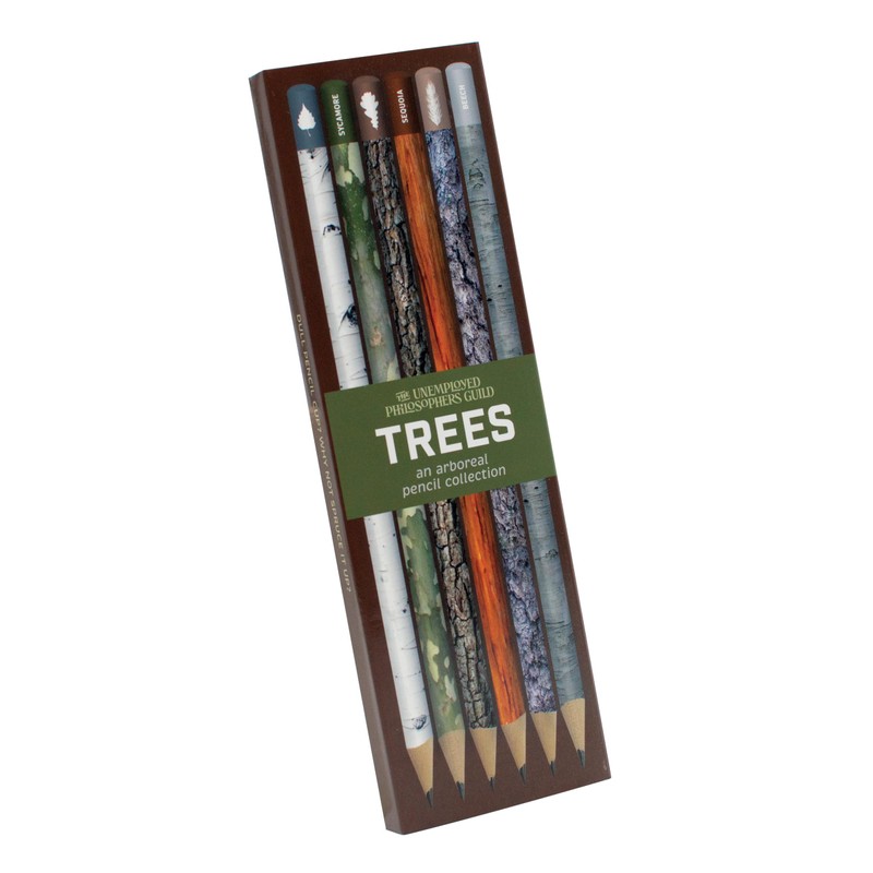 The Unemployed Philosophers Guild Trees Pencil Set - Box Wooden