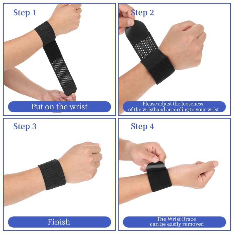 Pack of 2 Wrist Bandages Tennis Elastic Wrist Support Wrist