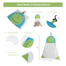 Mesh Bathroom Toy Storage Net, Bath Toy Holder Basket Organiser Storage Bag for Bath Toys for Toddlers (Green)