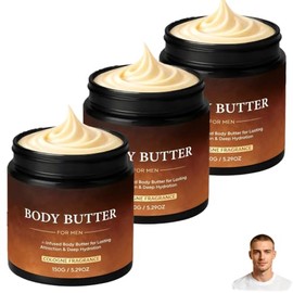 Body Butter for Men, Fragrance Moisturizer for Daily Grooming (3pcs)