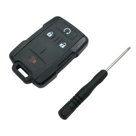 Replacement Keyless Entry Remote Control Key Fob Shell Case Fits for GMC Canyon Sierra Chevy Silverado Colorado 2014 2015 2016 2017 2018 2019 2020 2021 Key Fob Cover (Black)