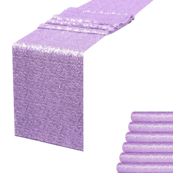 WISPET Lavender Sequin Table Runner 12 X 72 Inch Pack