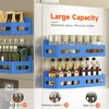 Sevenblue 4-Pack Magnetic Spice Rack for Refrigerator with Hooks, Blue
