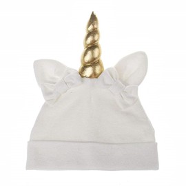 Lovelegis Unicorn hat - White - Ears - Cotton Bows - Christmas and Birthday Gift idea