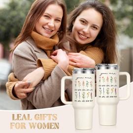 Afterprints Christian Gifts for Women, 40oz Stainless Steel Tumbler with Handle & Straw - Inspirational Bible Verses, Double Wall Insulated Cup, Birthday Religious Gifts for Friends Sister