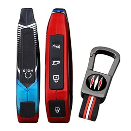 ontto 5-Button Key Fob Case Compatible with Kia Telluride Sorento EV9 2023 2024 2025,Smart Remote Car Key Cover with Fluorescent Strips,Sporty Key Holder with Keychain,Red