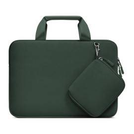 MOSISO Laptop Sleeve Compatible with MacBook Air 13 inch M3 M2 M1 2024-2018 / Pro 13 inch M2 M1 2024-2016 / Surface Pro 9/8/7/X, Neoprene Briefcase Bag with Detachable Small Case, Emerald Green