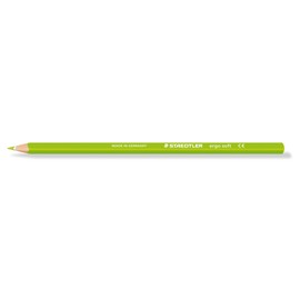 STAEDTLER 157-50 ergo soft Farbstift, ergonomische Dreikantform, rutschfeste Soft-Oberfläche, 12 Stück im Kartonetui, gelbgrün