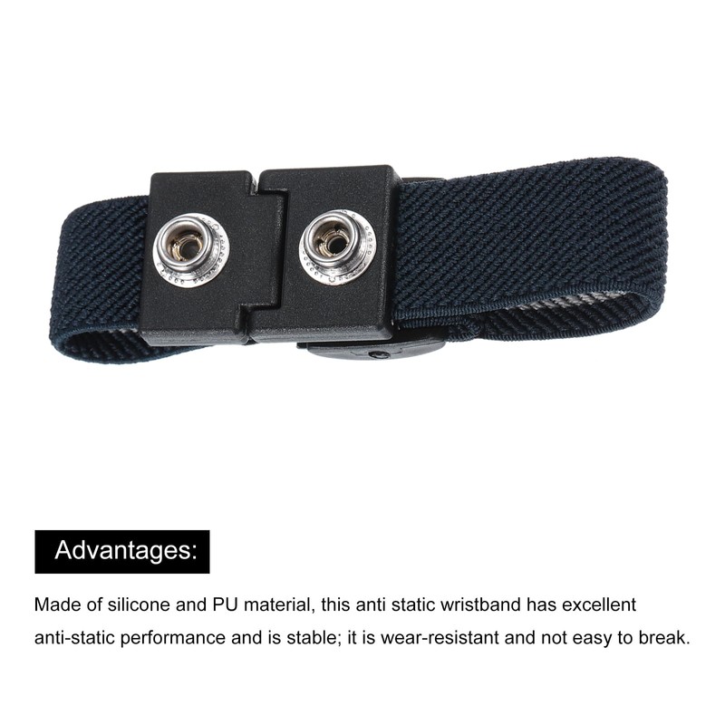 MECCANIXITY 3Pcs Anti Static Wrist Strap, Dual Circuit Antistatic Bracelet
