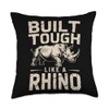 Rhino Build Tough Like A Rhino Animal Throw Pillow