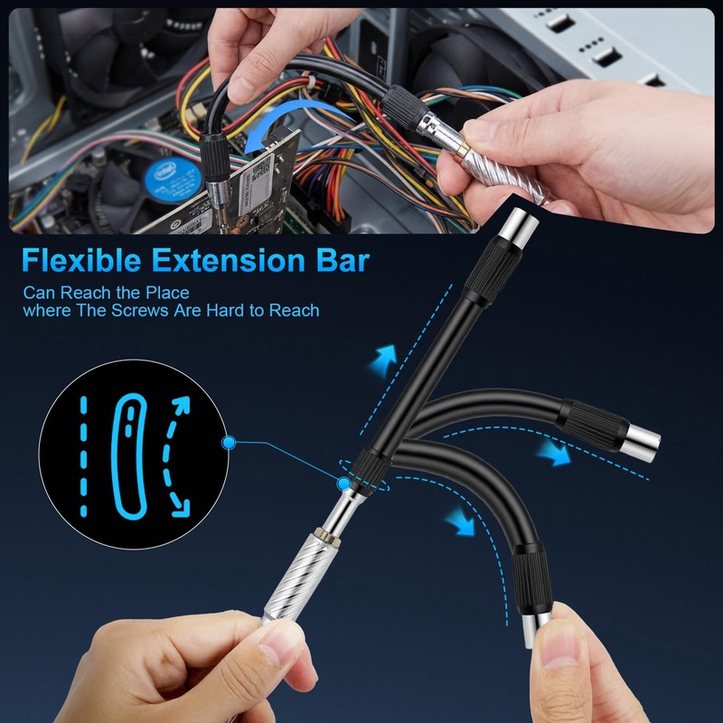 AXIDA 115 in 1 Ratchet Screwdriver Set, Magnetic Screwdriver sets,